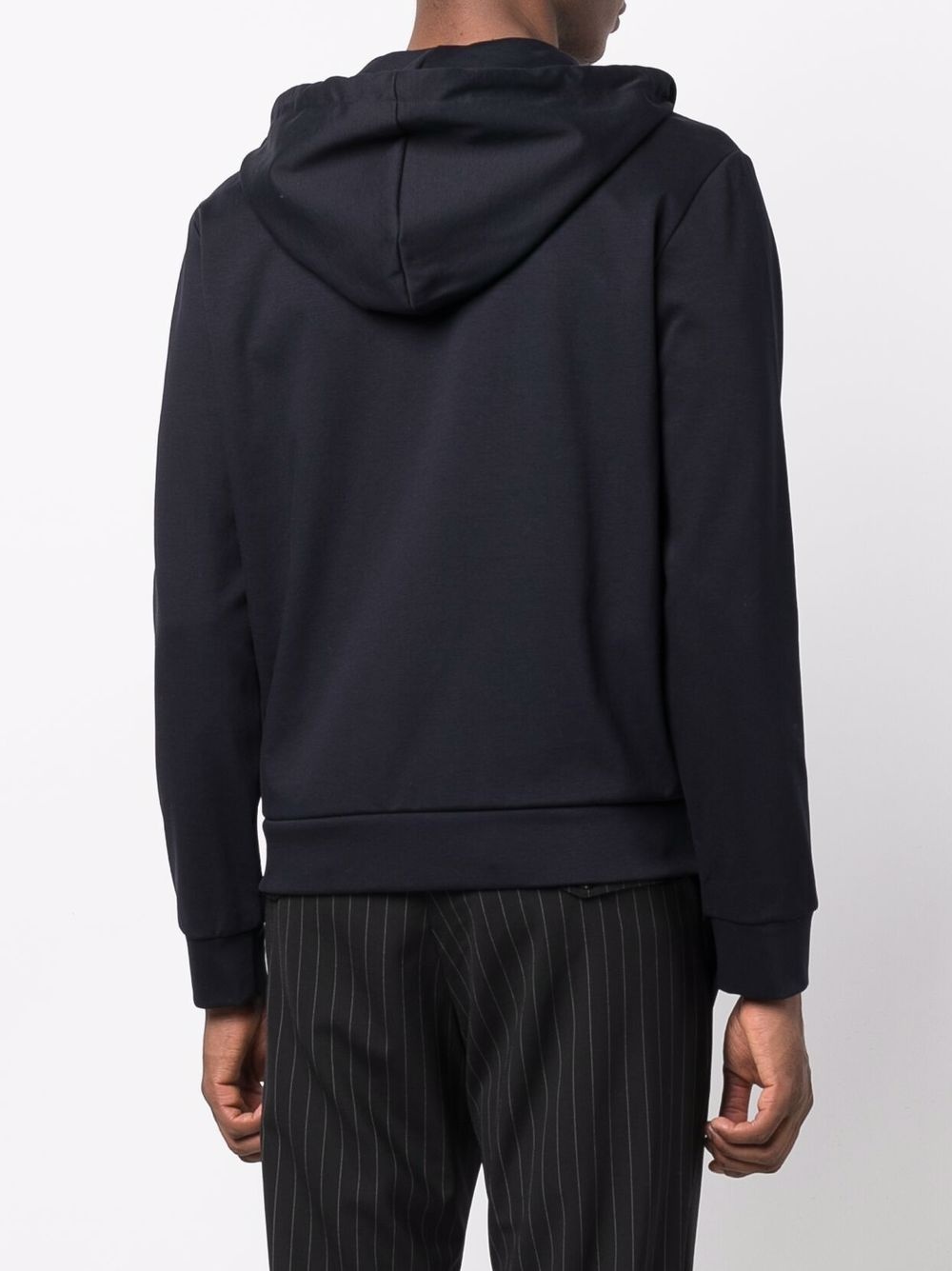 logo-patch zip-up hoodie - 4