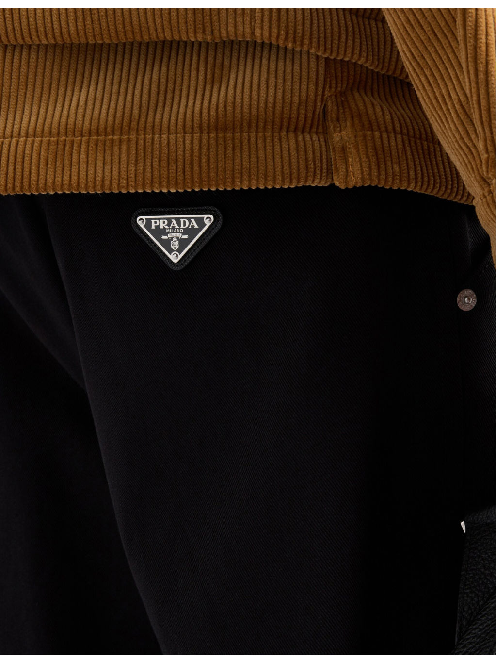 Triangle-logo tapered-leg relaxed cotton trousers - 5