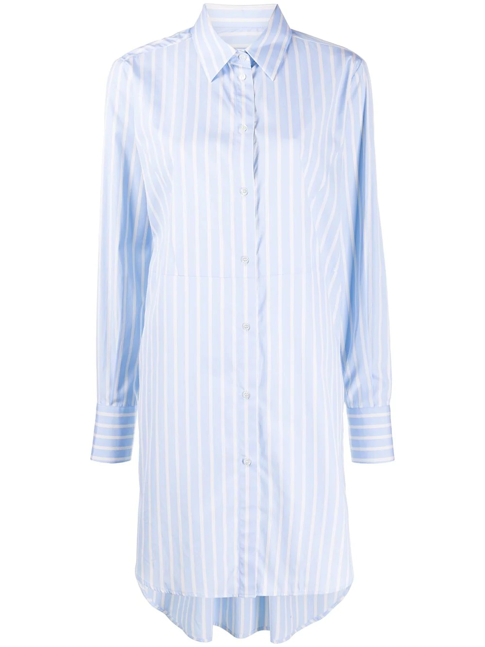 pinstriped shirt dress - 1