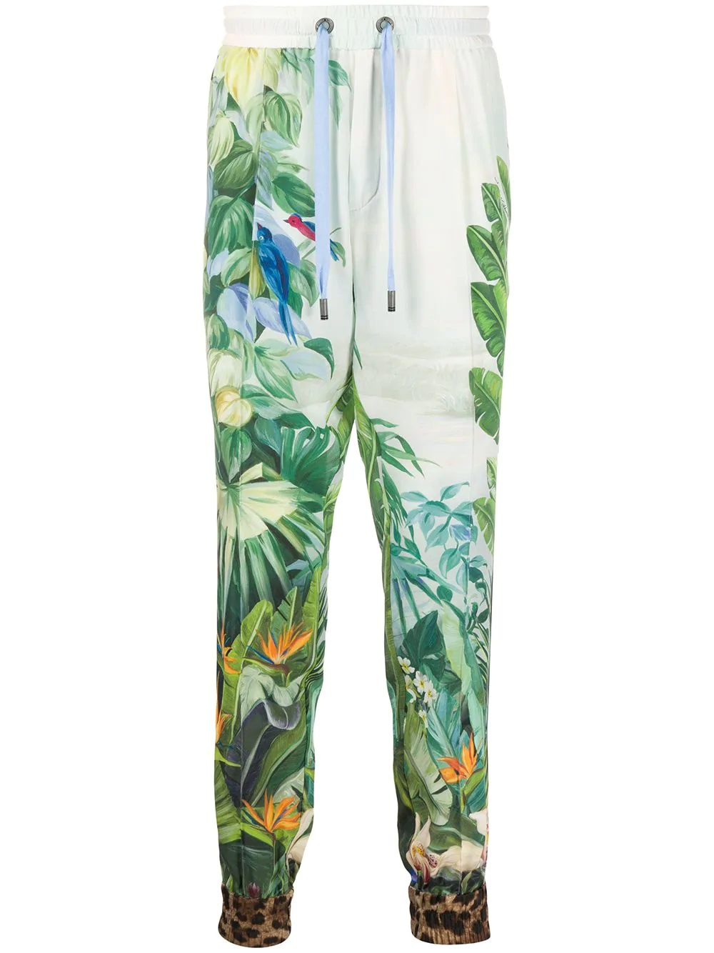 tropical print track pants - 1