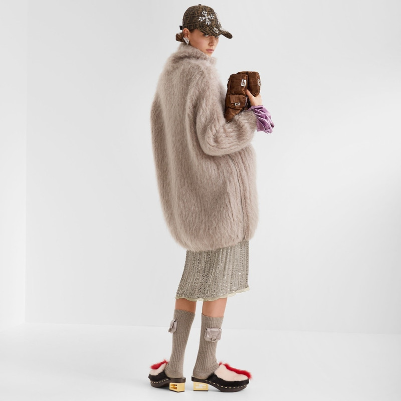 FENDI Dove gray mohair sweater outlook