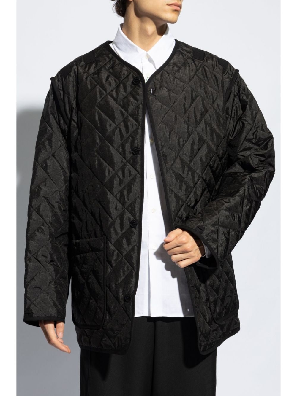 padded logo-patch jacket - 3