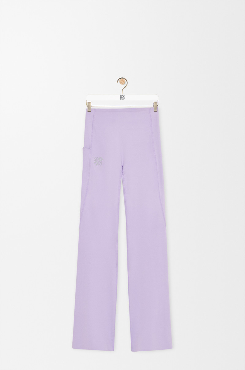 Soft bootleg pants in technical jersey 1