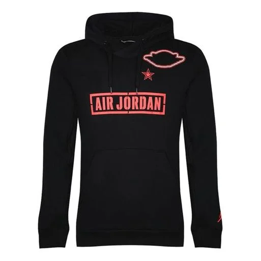 Men's Air Jordan Logo Alphabet Printing Black AT9168-010 - 1