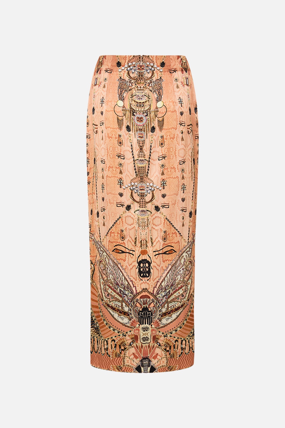 DRAPE FRONT SKIRT WITH SPLIT - 8