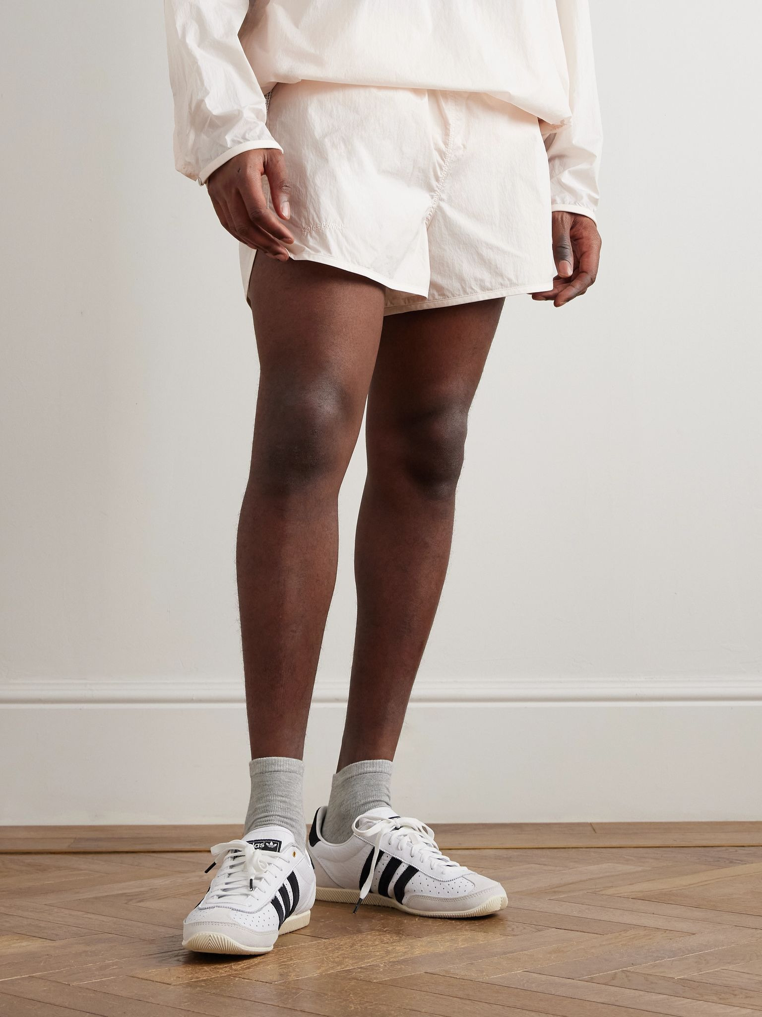 Japan Suede and Textured-Leather Sneakers White - 2