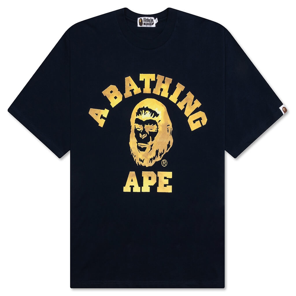 BAPE COLLEGE GRAPHIC TEE - NAVY - 1