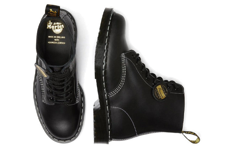 Dr.Martens 1460 Pascal Made in England Cavalier Leather Lace Up Boots 'Black Cavalier' 26713001 4