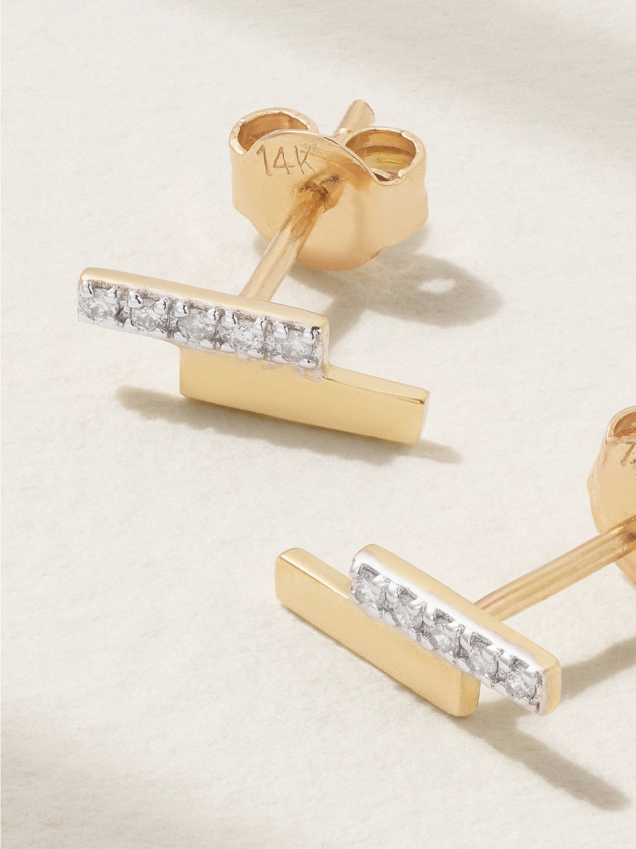 14-karat Gold Diamond Earrings - 3