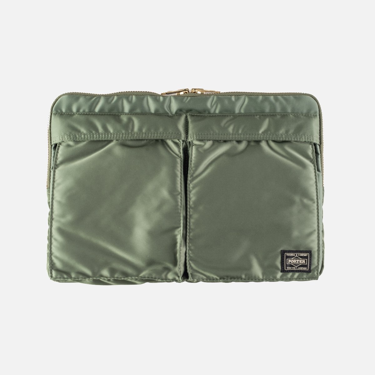POR-DOC-GRN Porter - Yoshida & Co. - Tanker Document Case - Sage Green - 1