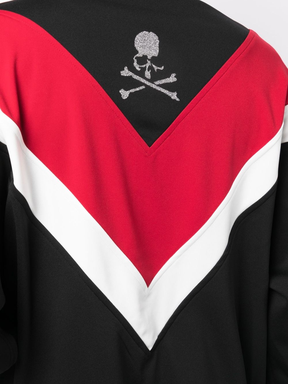embroidered-logo colour-block jacket - 5