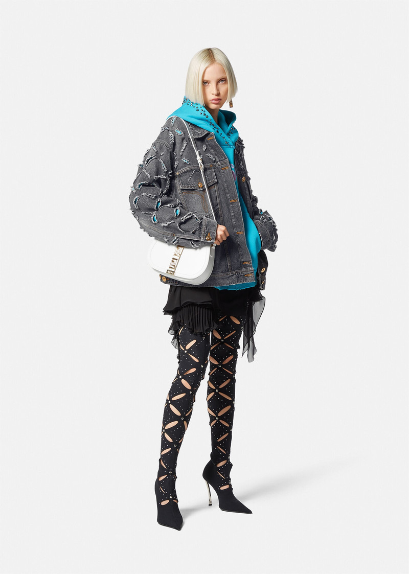 VERSACE Slashed Denim Jacket outlook