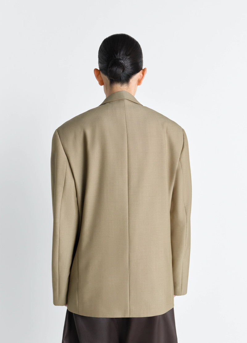DOUBLE BREASTED TAILORED JACKET IN TROPICAL POLYWOOL 7
