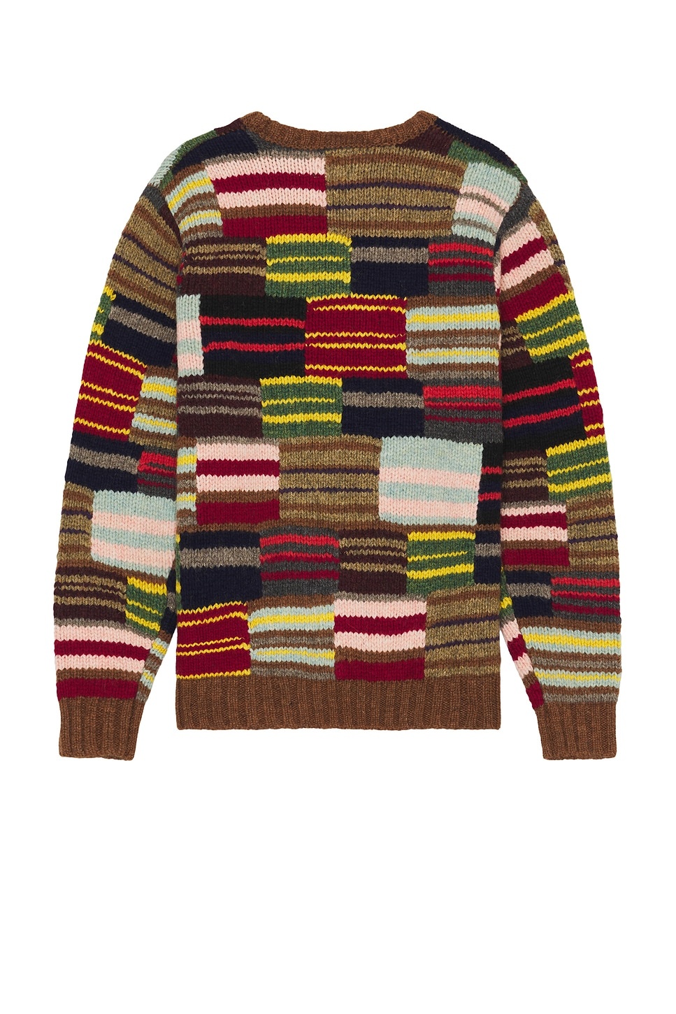 Crew Hand Knit Patchwork Sweater - 2