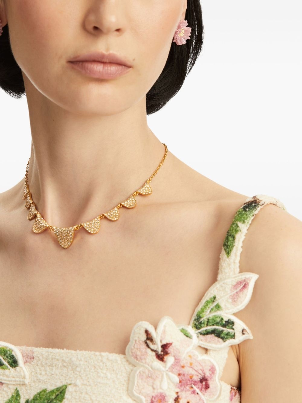 crystal-embellished necklace - 2