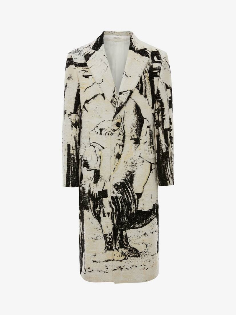 Blake Illustration Dante Jacquard Coat in Multicolor 1