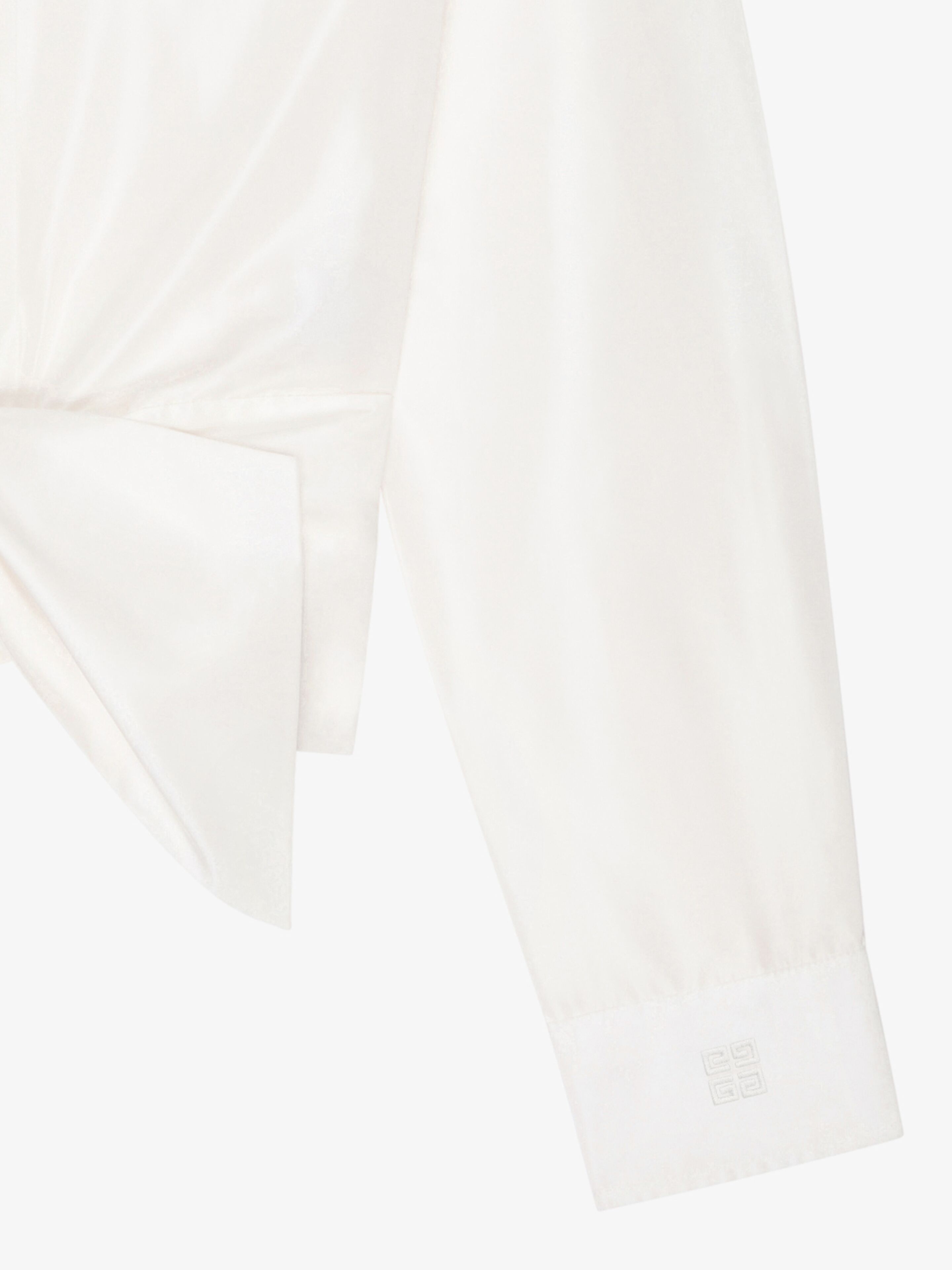 BOW SHIRT IN TAFFETAS WITH 4G DETAIL - 4