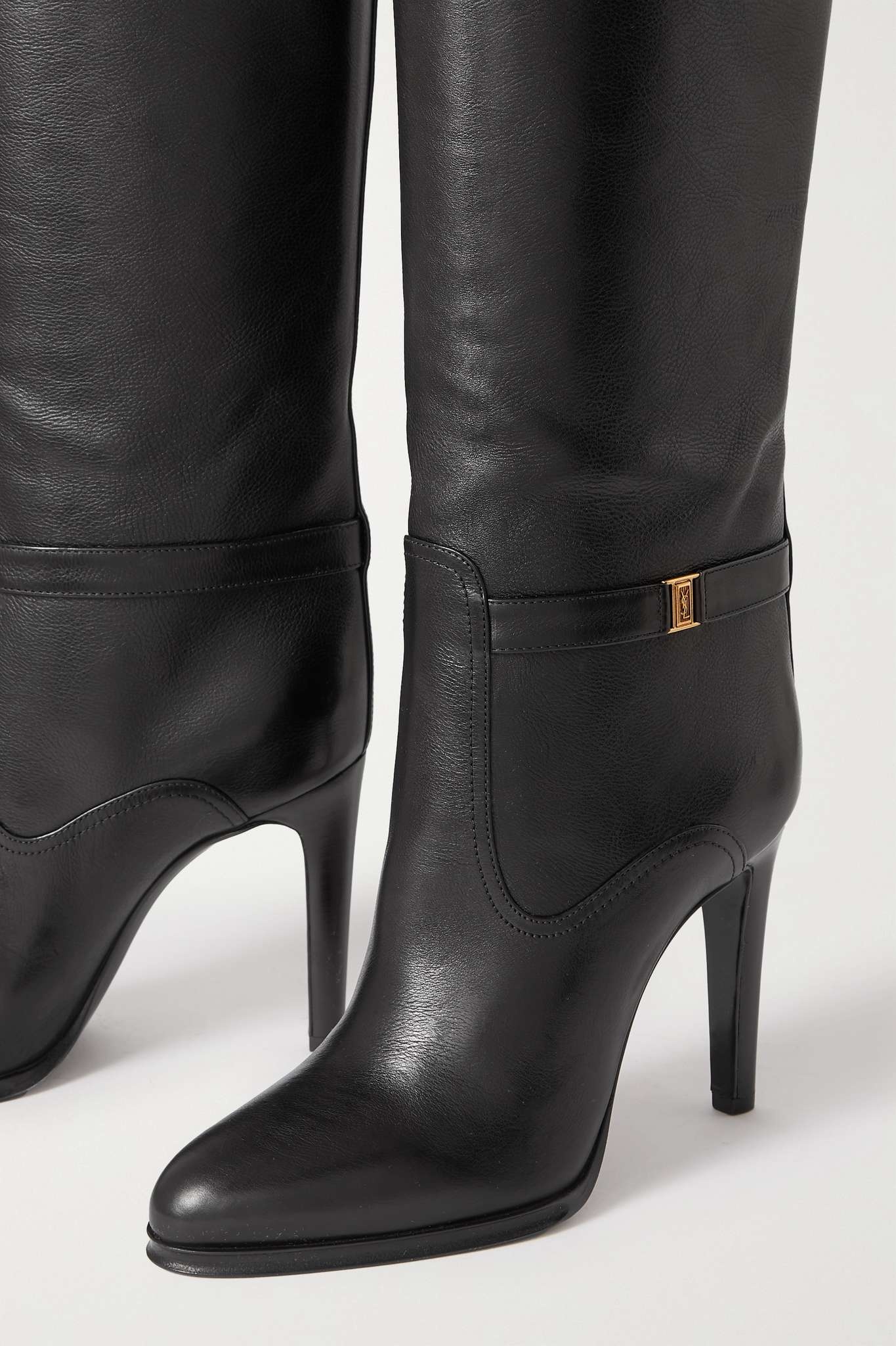 Diane logo-embellished leather knee boots - 4