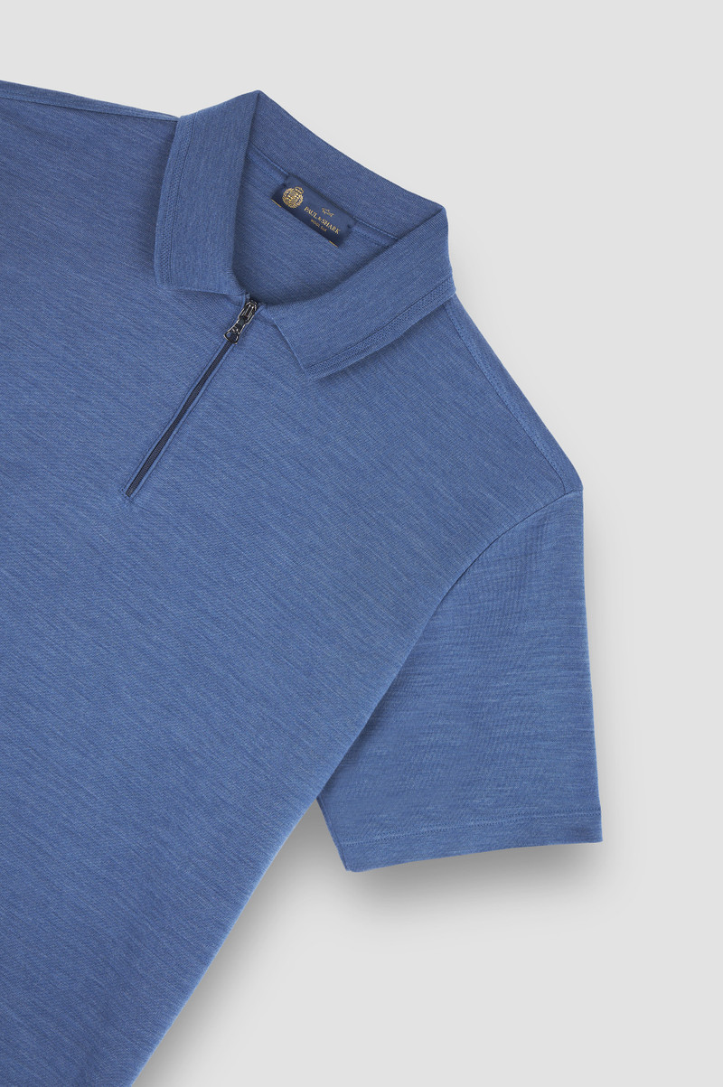 WOOL AND SILK POLO SHIRT WITH ZIP 5