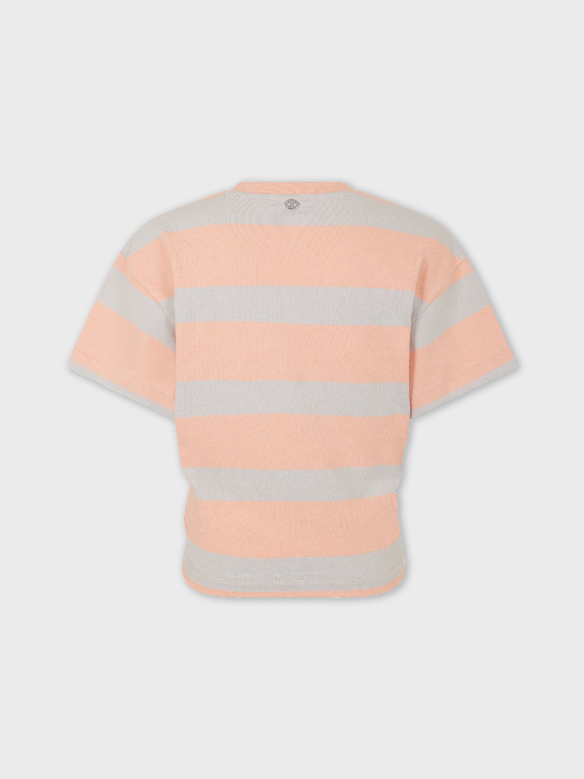 PEACH STRIPED TEE-SHIRT PIERCING IN COTTON JERSEY - 6