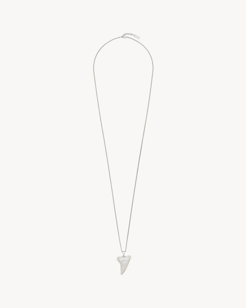 SAINT LAURENT SHARK TOOTH NECKLACE IN METAL outlook