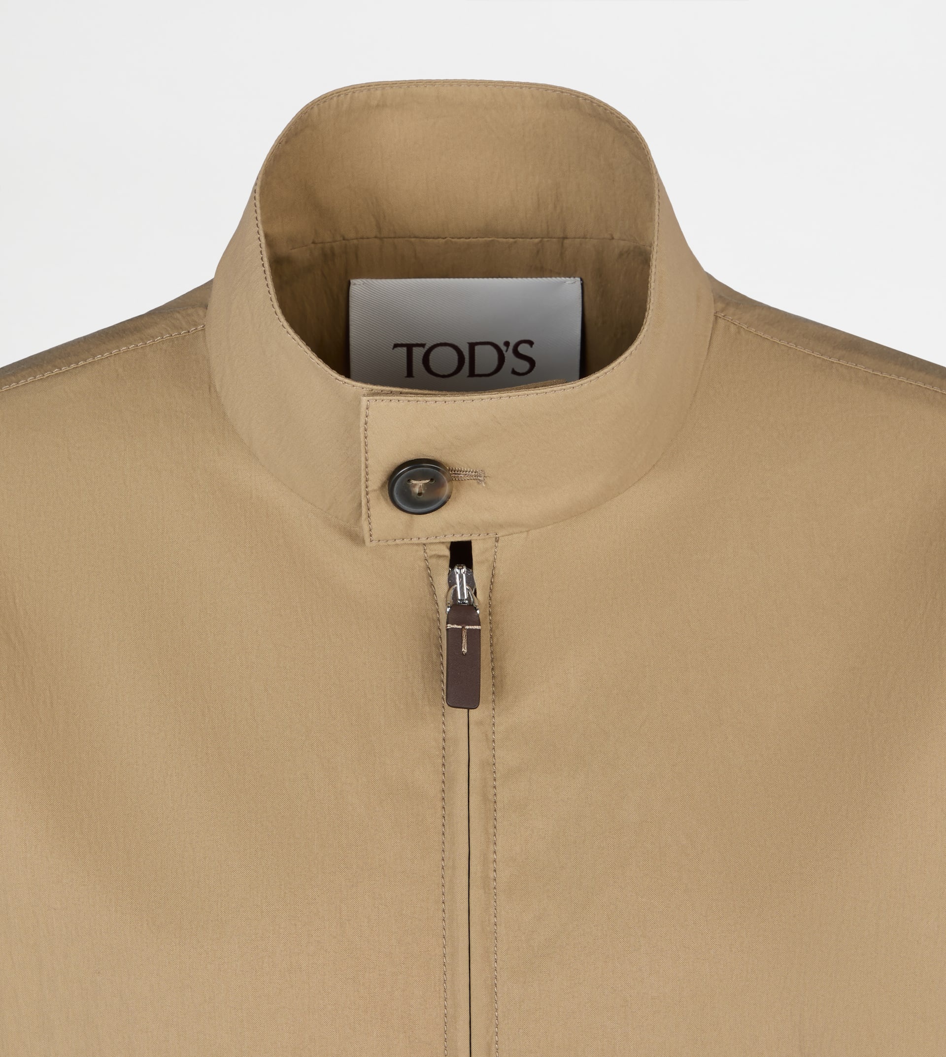 BOMBER JACKET IN TECHNICAL COTTON - BROWN - 6