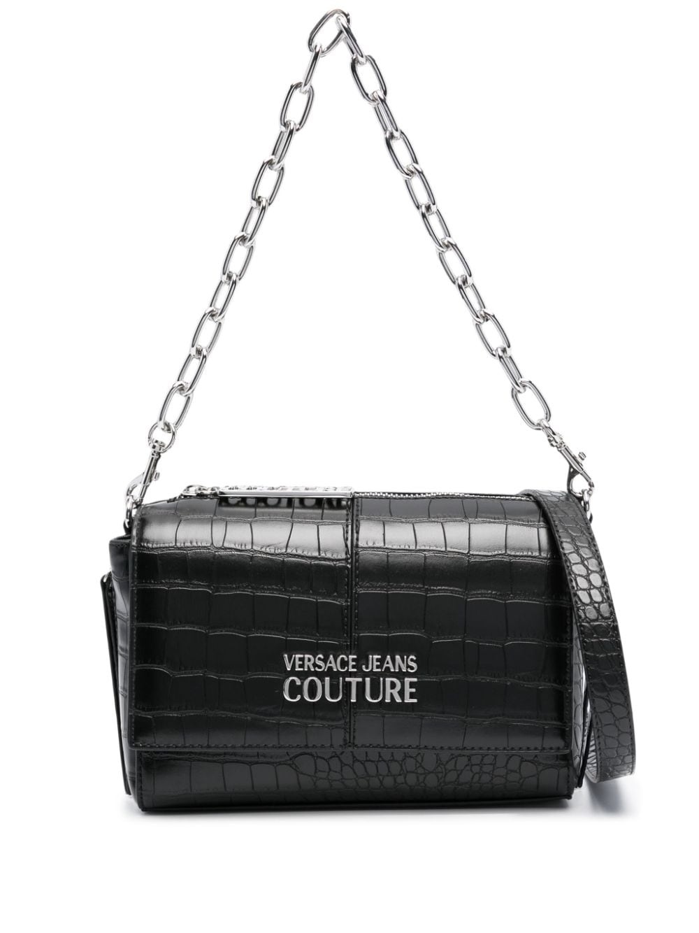 crocodile-effect shoulder bag - 1