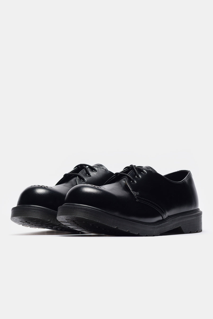 1461 Analine Leather Steel Toe Derby in Black - 2