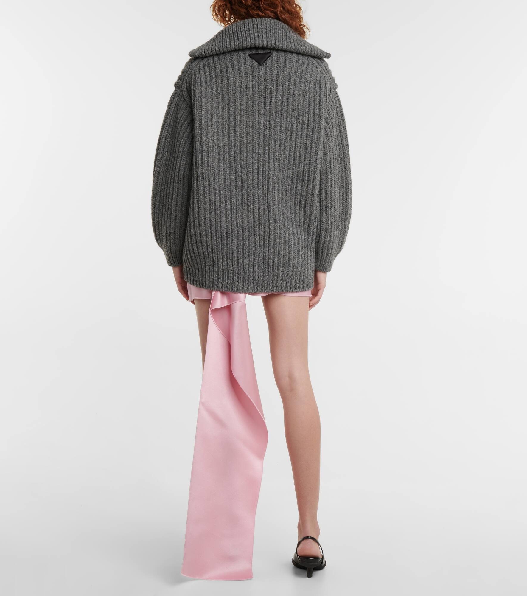 Ribbed-knit zipped cardigan - 3