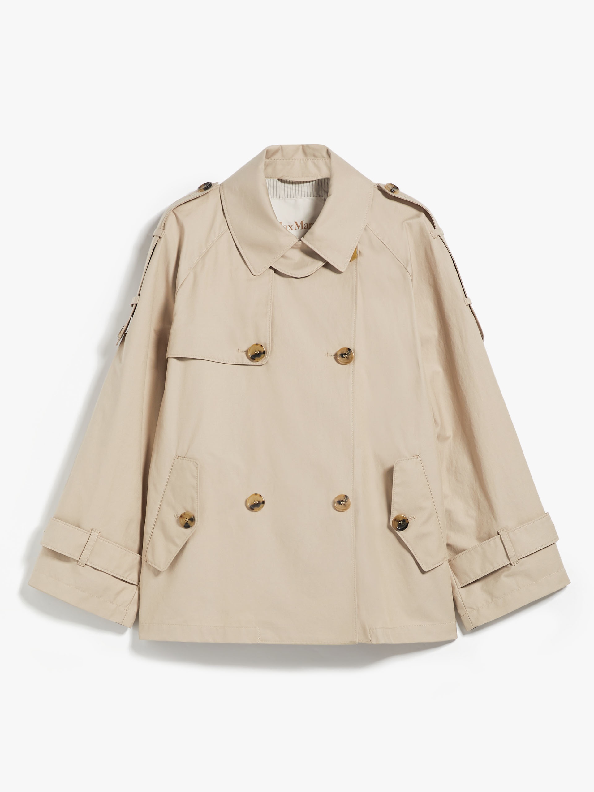 【関税＆送料込み】Max Mara Mtrench Double-Breasted Trench Oversized trench coat in water-repellent twill, sand