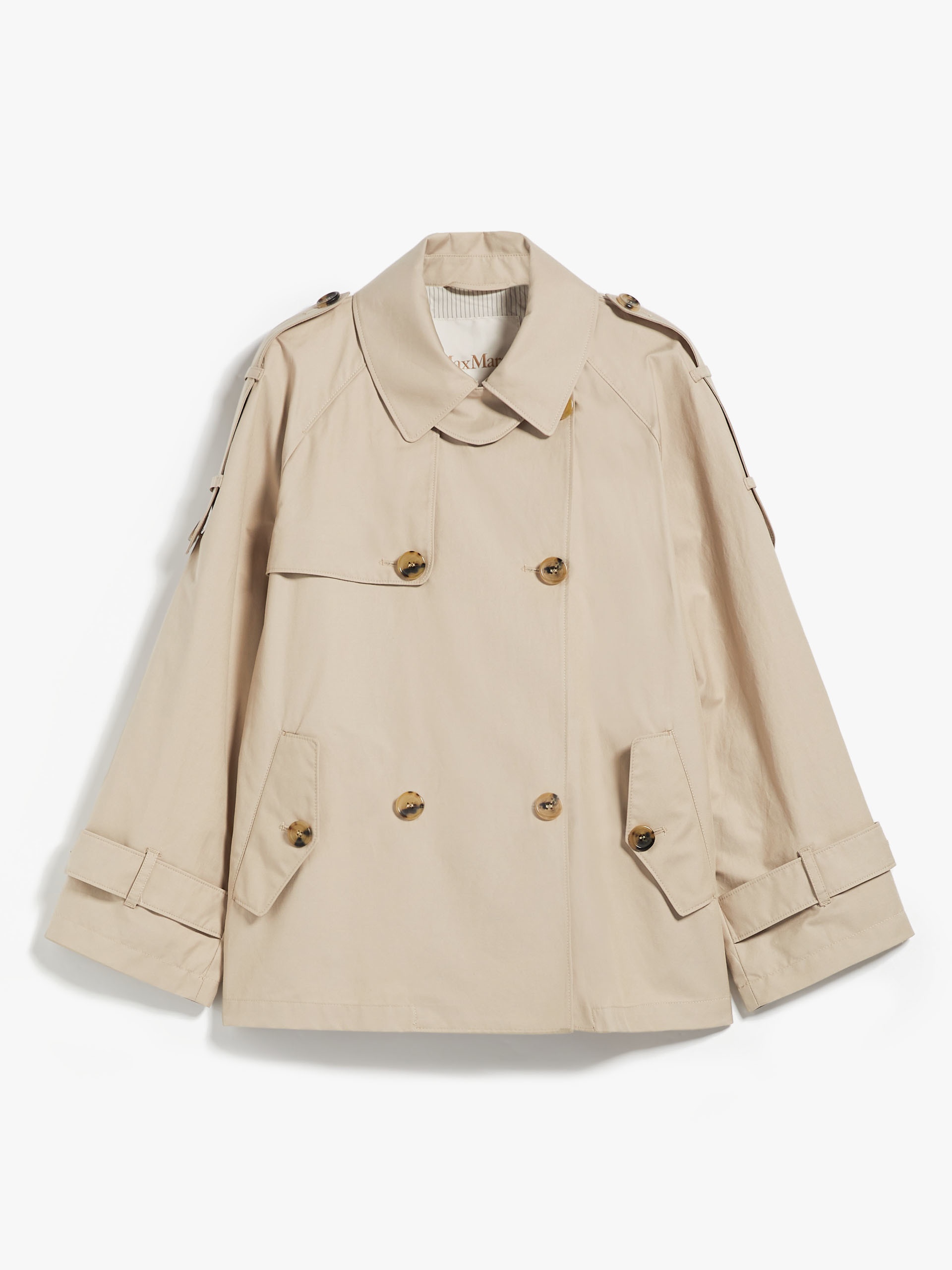 DTRENCH Double-breasted trench coat in water-resistant cotton twill - 1