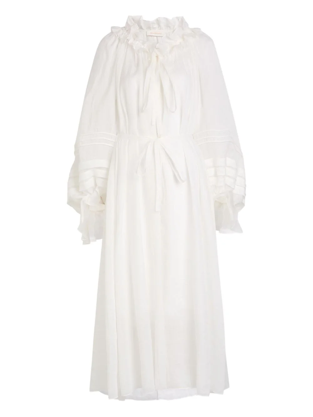 ruffled tie midi dress - 1