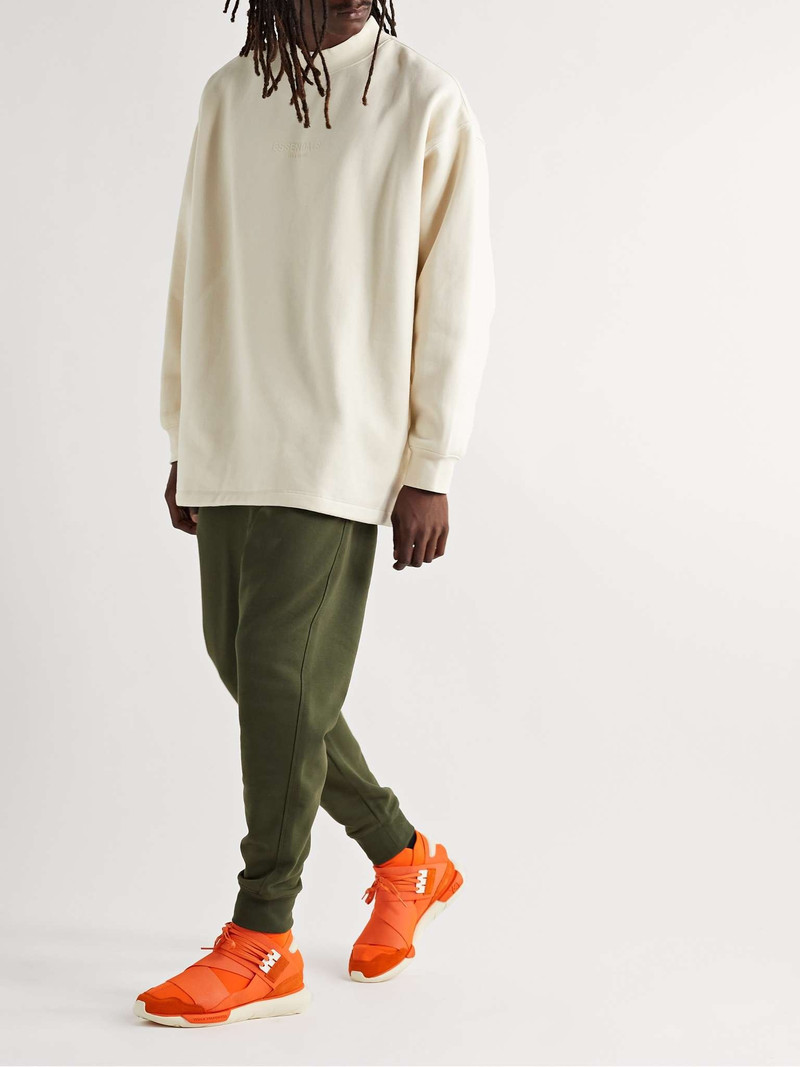 Y-3 Qasa Suede-Trimmed Neoprene and Webbing High-Top Sneakers outlook