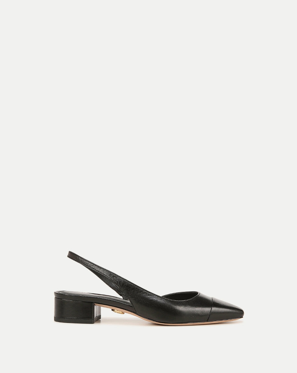 CECILE LEATHER CAP-TOE SLINGBACK - 1