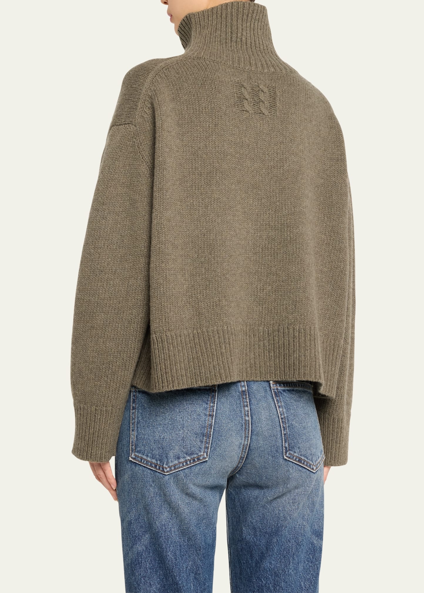 Omaira Funnel-Neck Wool Sweater - 3