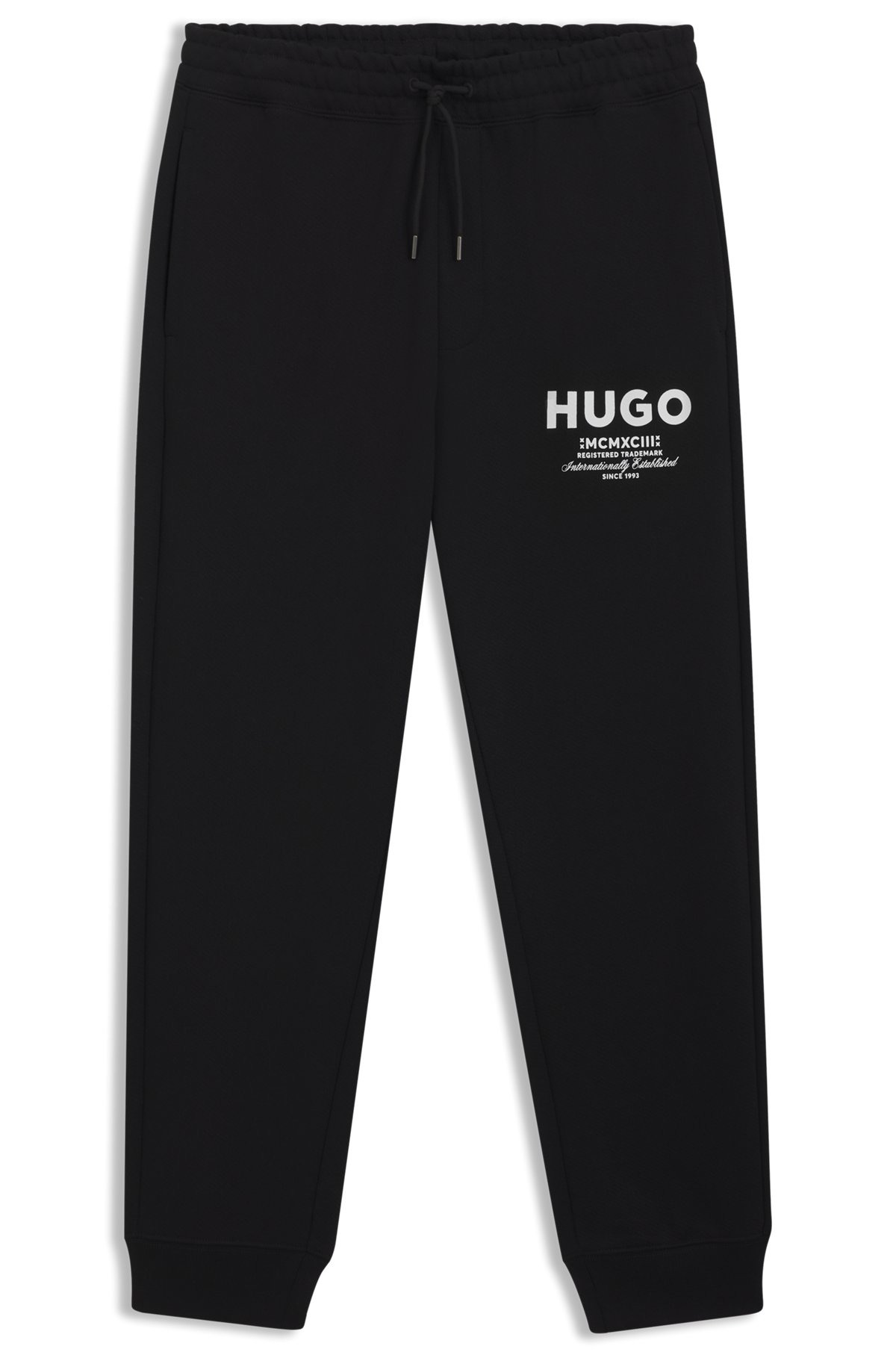 COTTON-TERRY TRACKSUIT BOTTOMS WITH LOGO PRINT - 1