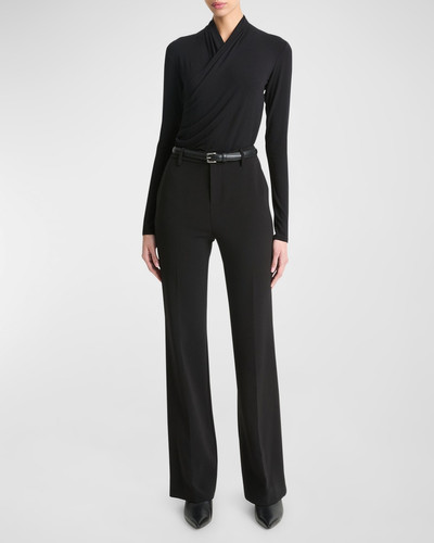 Vince Long-Sleeve Faux-Wrap Top outlook