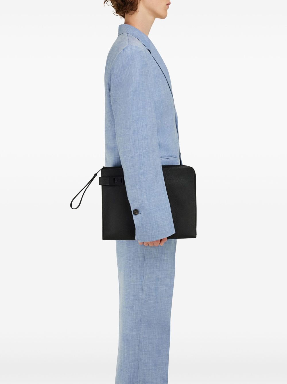 Gancini-buckle clutch bag - 2