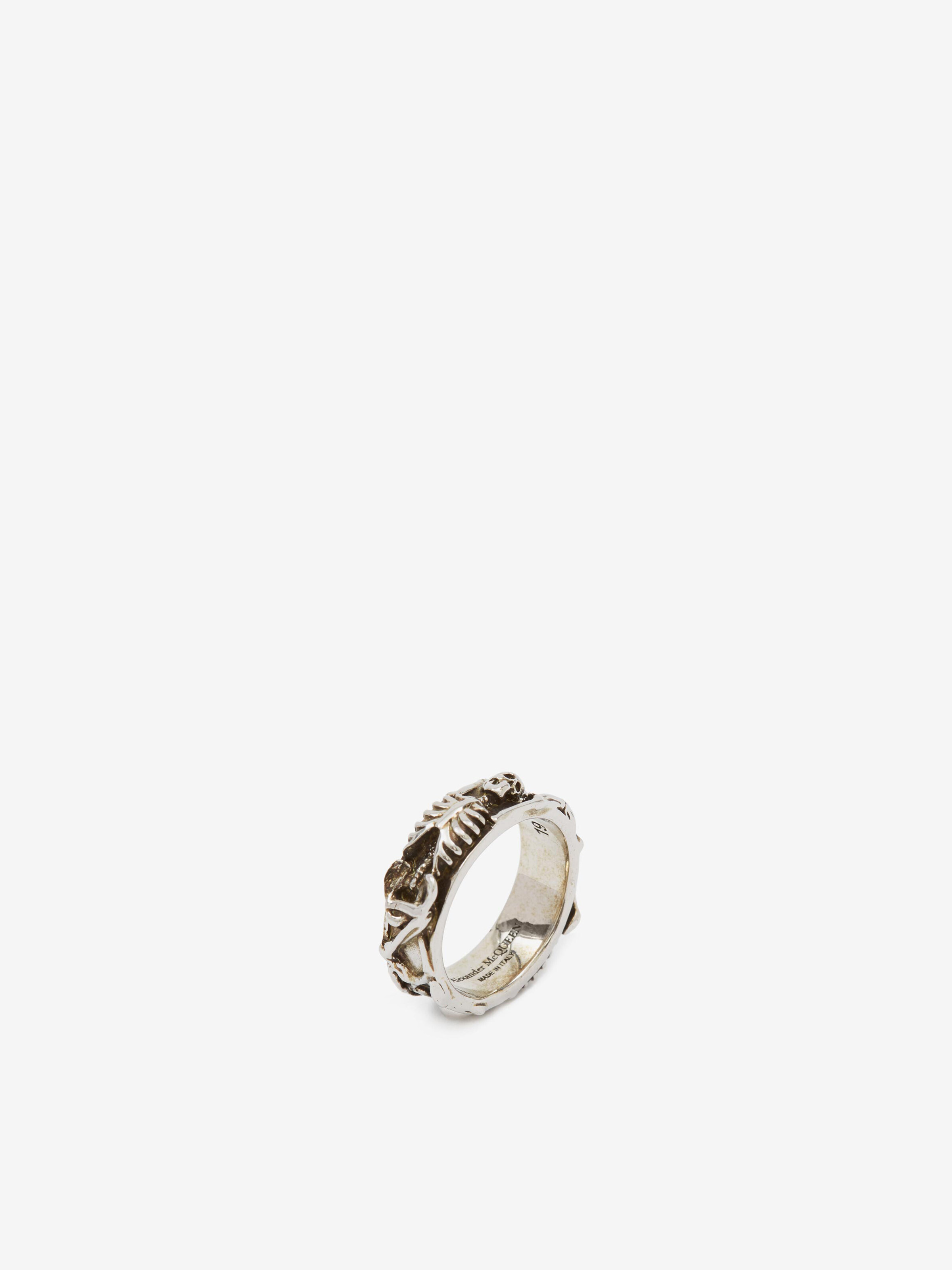 Men's Dancing Skeleton Ring in Silver - 2
