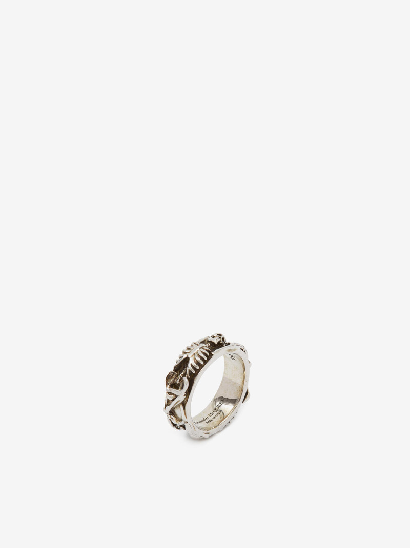 Alexander McQueen Men's Dancing Skeleton Ring in Silver outlook