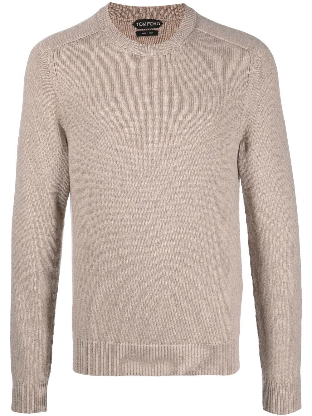 rib-knit cashmere sweater - 1