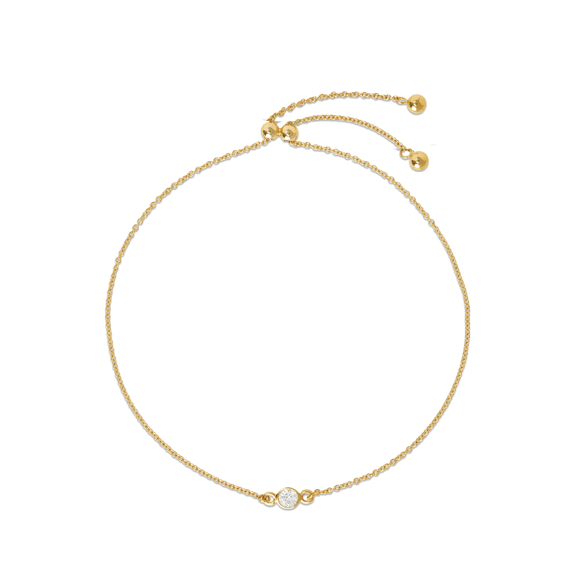 Tiny Diamond Slider Bracelet - 1