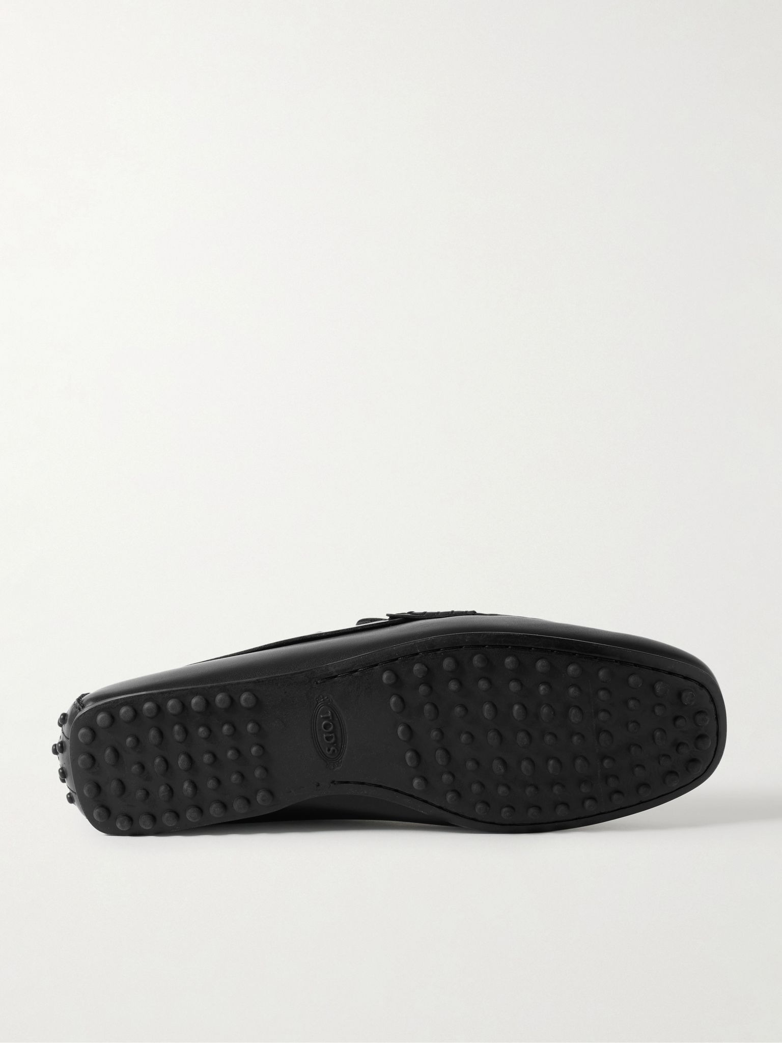 City Gommino Leather Penny Loafers Black - 3