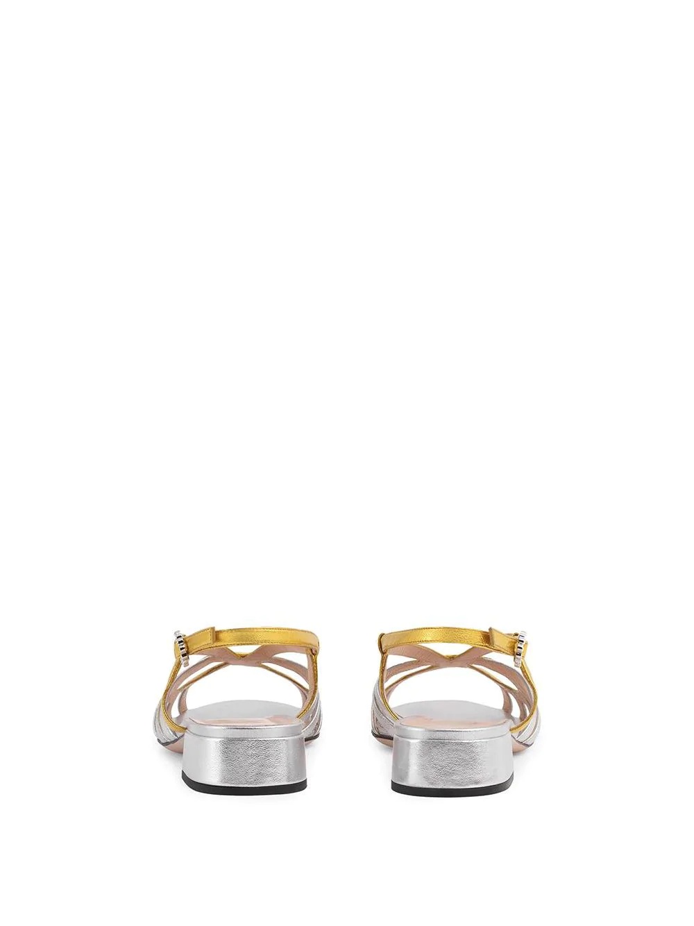 Metallic leather sandal - 5