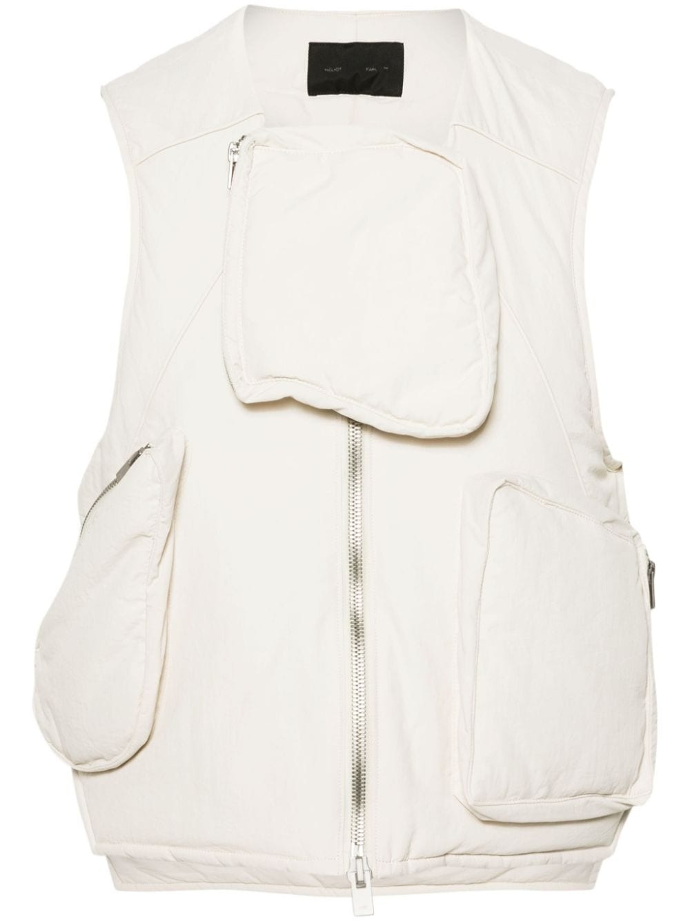multi-pocket padded gilet - 1