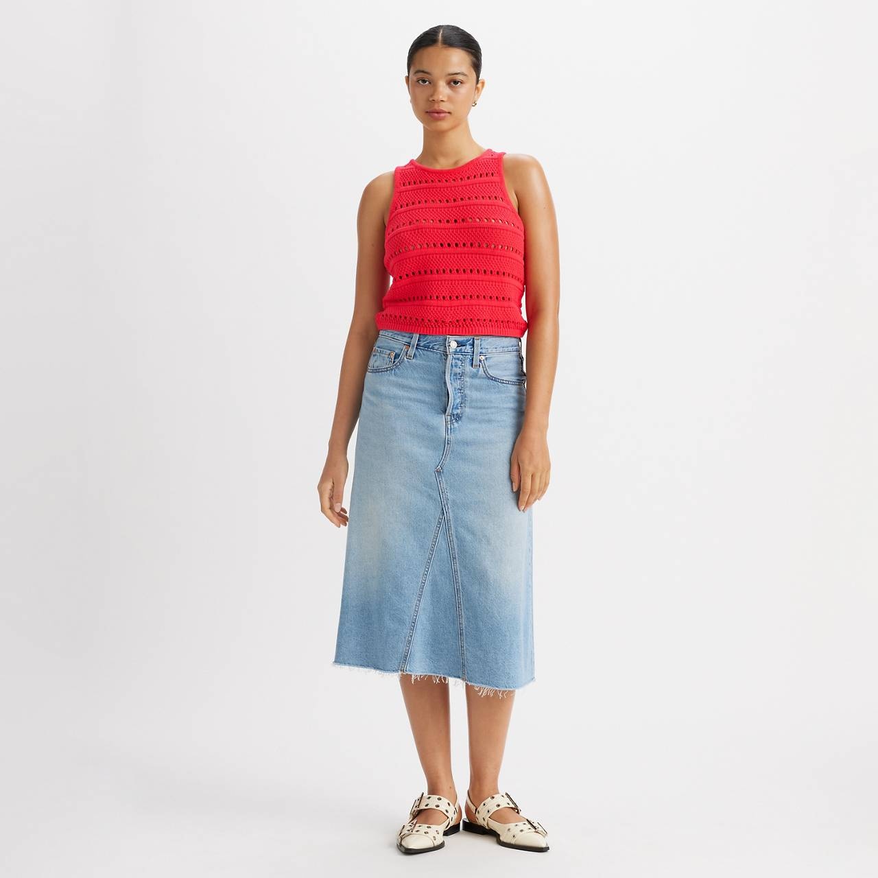 HIGH RISE A-LINE SKIRT - 2