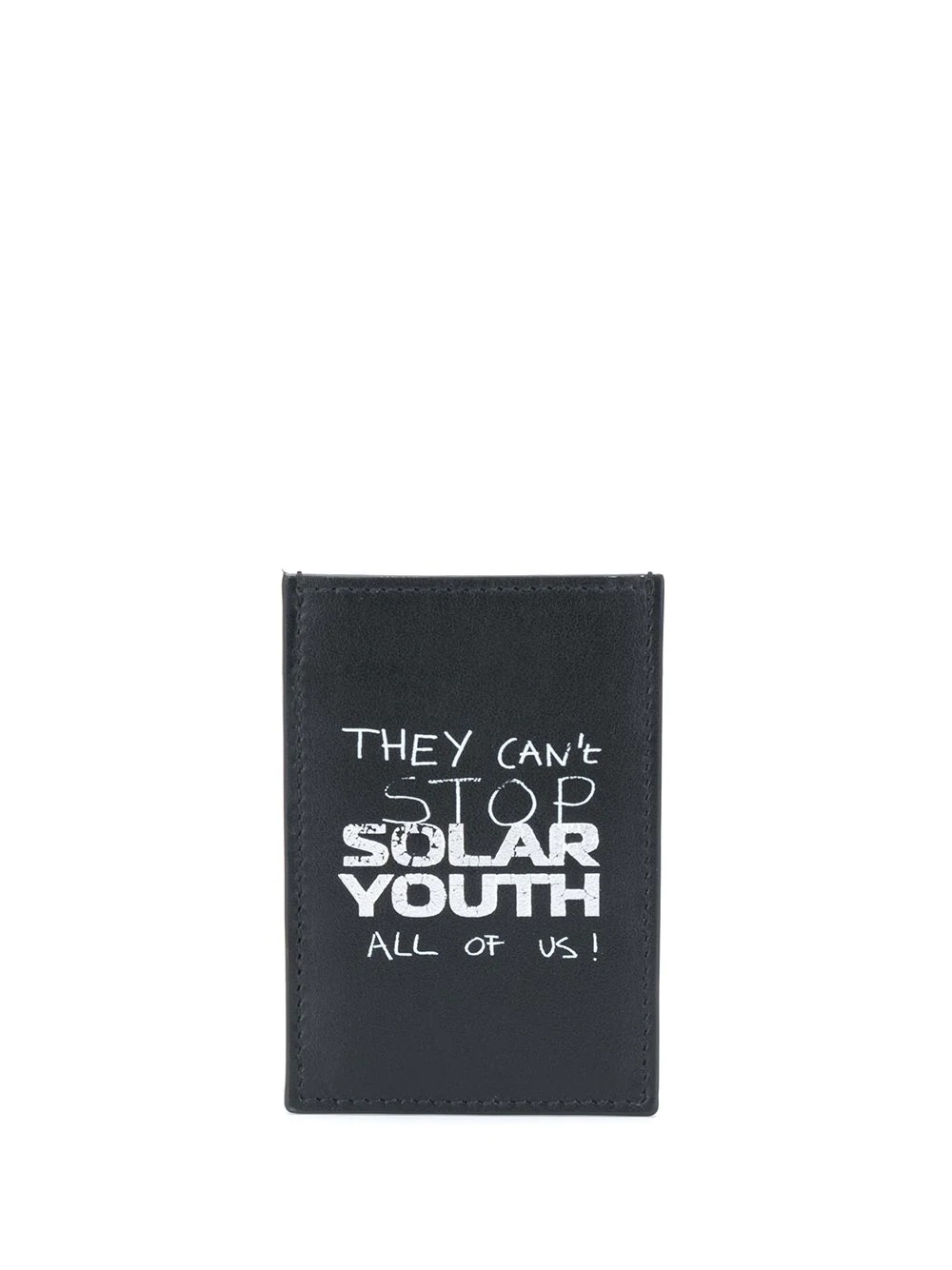 leather slogan card holder - 1