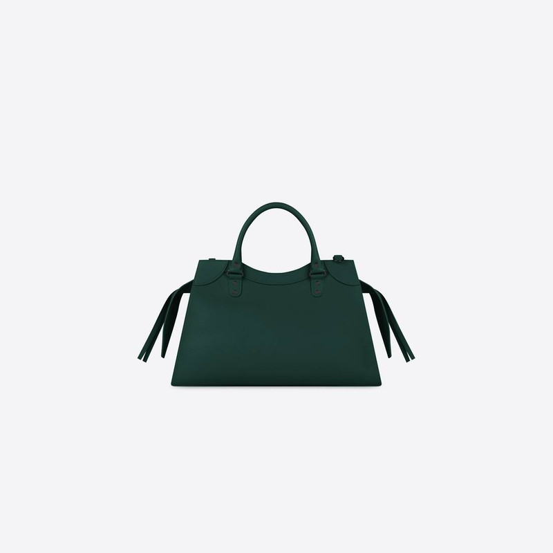 BALENCIAGA Men's Neo Classic Medium Handbag in Forest Green outlook