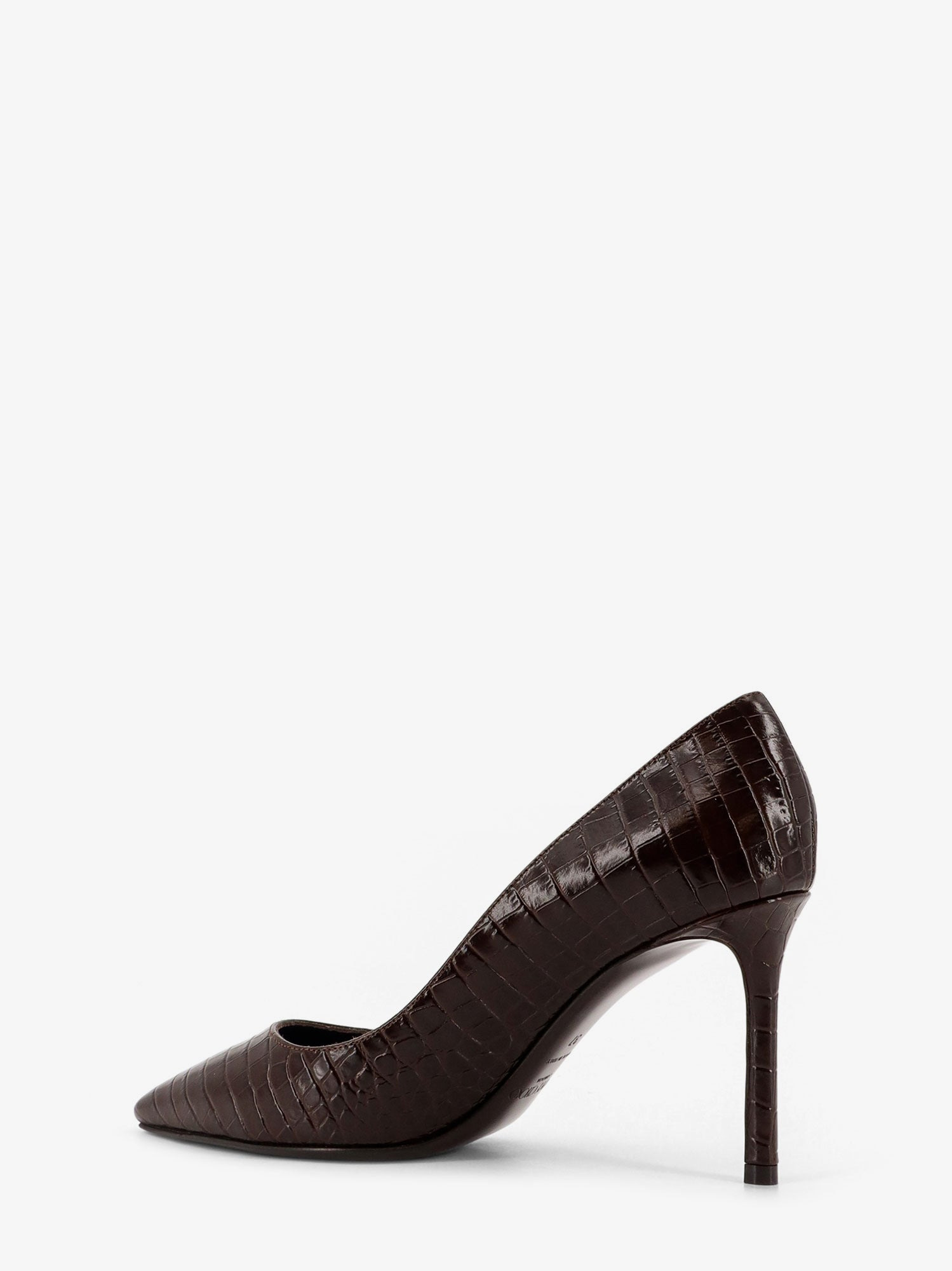 Romy 85 Leather Pumps With Croco Effect - 3
