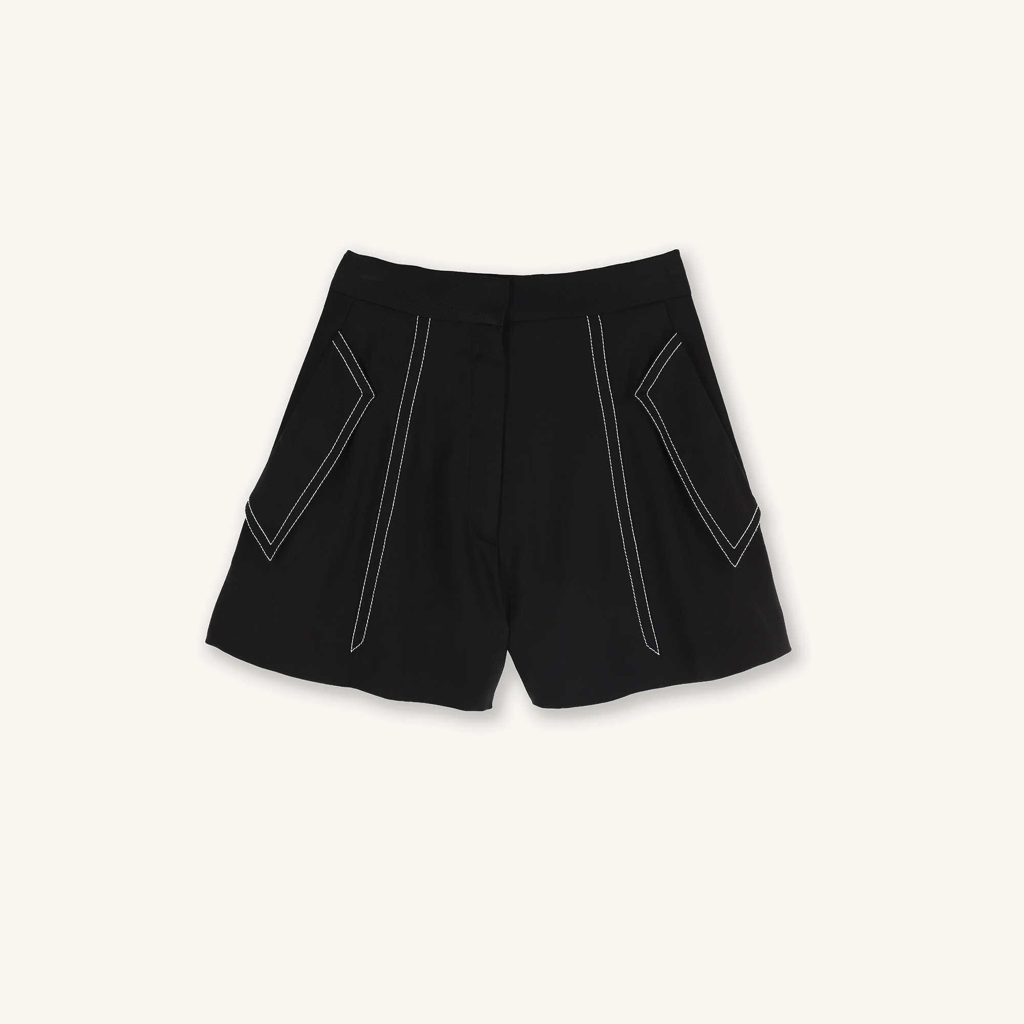 Shorts with topstitching - 1